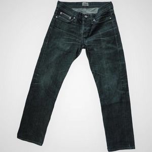 Naked and Famous Weird Guy Dark Wash Black Selvedge Jean 30 x 30
